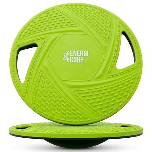Energi Core Balance Board for Standing Desk and Core Workout - Anti-Slip Surface - Black, Green - color: Green & Black