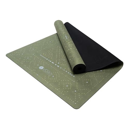 YOGA DESIGN LAB | The Combo Yoga Mat | 2-in-1 Mat+Towel | Eco Luxury | Ideal for Hot Yoga, Power, Bikram, Ashtanga, Sweat | Studio Quality | Includes Carrying Strap! - color: Boho Glow, size: 3.5mm