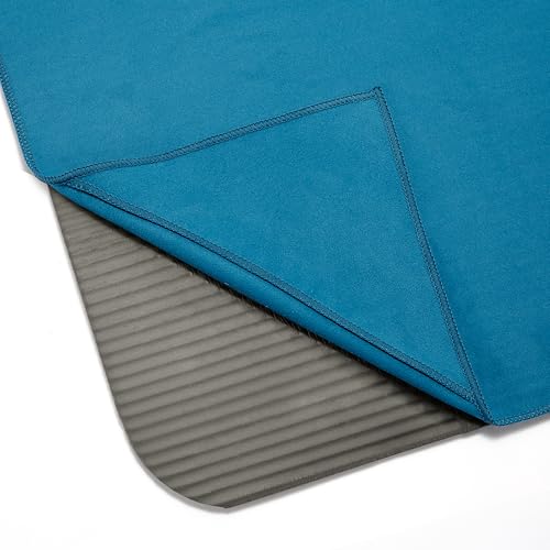 Amazon Basics Yoga Mat Towel, Hot Yoga, Soft, Sweat Absorbant - color: Aqua