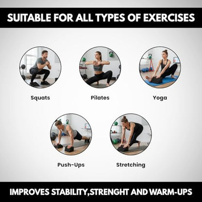 KALUHA Squat Wedge 2-Pack | 2.9" Heel Elevated Slant Board for Deeper Squats & Ankle Mobility | Non-Slip Foam Wedge Blocks for Weightlifting, Calf Stretching & Home Gym