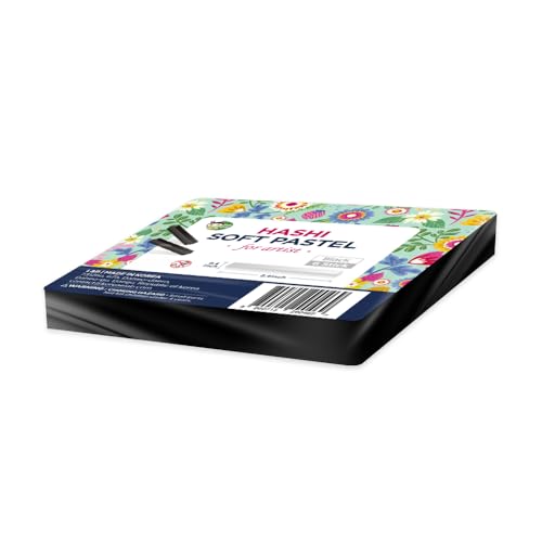 HA SHI Soft Chalk Pastels for Adult Artists, Black, 6 Square Sticks | Deepen shadows, sketch guide lines, or knock back a color that reads too bright. Restock the shade that empties fastest. - color: Black (6 Sticks)