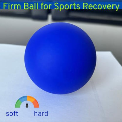 Lacrosse Massage Ball for Myofascial Release - Trigger Point Therapy, Muscle Knots - Yoga Therapy Balls for Deep Tissue - Foot Massage Ball for Plantar Fasciitis - 2 Firm Balls with 2.5" Each