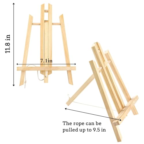 AROIC Wood Easels, Easel Stand for Painting Canvases, Art, and Crafts. (11.8 inch, 10 Pack), Tripod, Painting Party Easel, Kids Student Table School Desktop, Portable Canvas Photo Picture Sign Holder. - style: 11.8"-10p