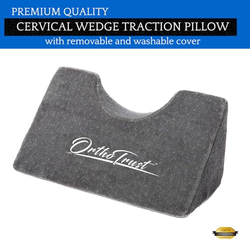 Cervical Traction Wedge Pillow - Neck Shoulder Scapula Relaxer - Gentle Spinal Correction - Posture, Occiput Release, Headaches & Migraines
