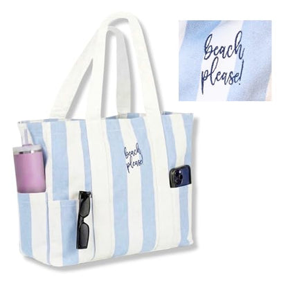 Folkulture Beach Tote Bags For Women, Beach Must Haves 2026-18x15 Inch | Waterproof,Sandproof, Large Tote Bags for Women, Swimming Pool, Beach Essentials, Simple Modern Pool Bag, Bolsos Para Mujeres - color: Beach Please