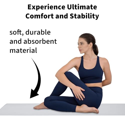 PrecisionAuto Non-Slip Microfiber Yoga Mat Towel - color: Light Blue