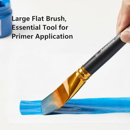 1 1/2 Inch Flat Paint Brushes 6Pcs - Large Acrylic, Oil & Watercolor Paint Brushes with Wooden Handle - Professional Artist Brush Set for Base Coating, Canvas, Crafts(6Pieces) - size: 6Pieces