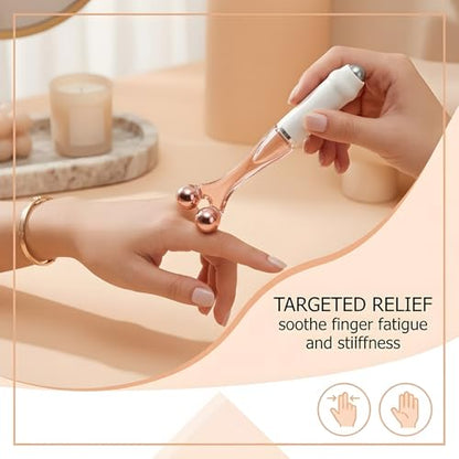 2pcs Finger Massager Roller,Finger Massager,Finger Massager for Arthritis,Hand Massager Tool,Hand Roller Massager,Improves Circulation,Hand Pain and Stress,for Fingers, Hands and Palms(Coffee)