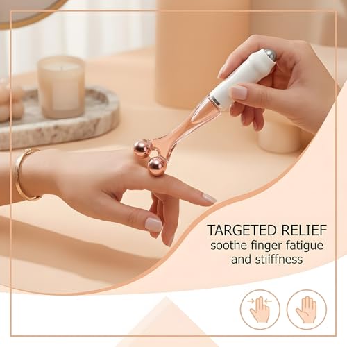 2pcs Finger Massager Roller,Finger Massager,Finger Massager for Arthritis,Hand Massager Tool,Hand Roller Massager,Improves Circulation,Hand Pain and Stress,for Fingers, Hands and Palms(Coffee)
