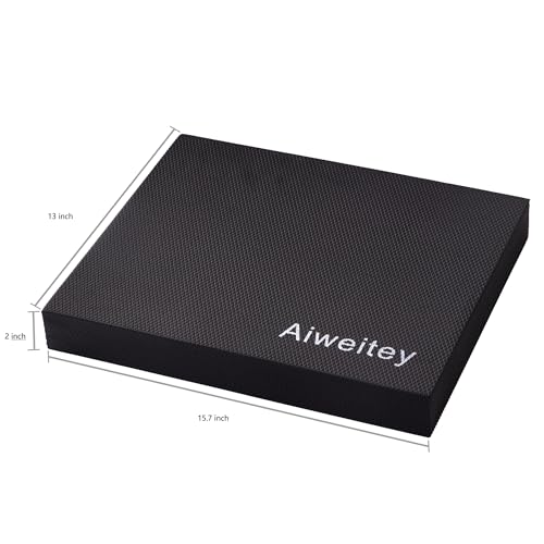 Stability Trainer Pad - Foam Balance Exercise Pad Cushion for Therapy, Yoga, Dancing Balance Training, Pilates,and Fitness - color: Black