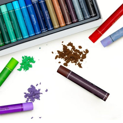 Oil Pastels Set, Soft Round Oil Pastel Sticks for Artists & Adult Beginners, Drawing, Sketching & Blending (36 Colors) - color: 36 Colors