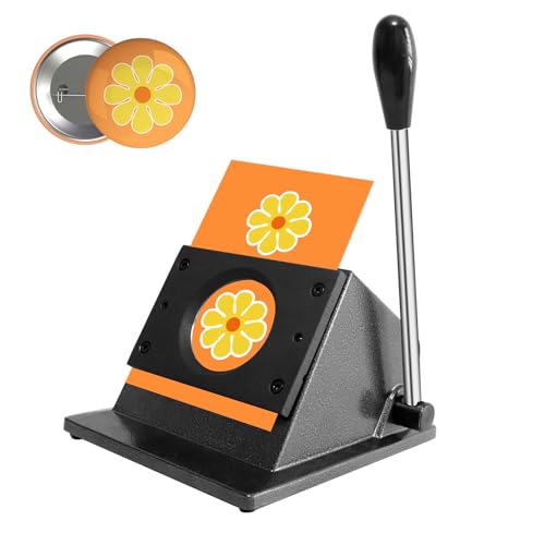 3"/75mm Button Paper Cutter, 3.386"/86mm Diameter Circle Cuter, 3.386" Circle Punch,Graphic Punch, 86mmDie Cutter Round Paper Cutter for Making 3"/75mm Buttons Making（3.386" Cutting Diameter）