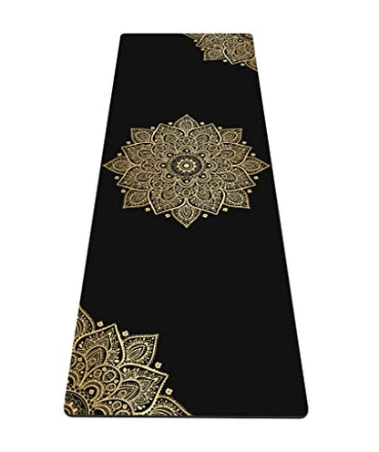 nuveti Yoga Mat Print Extra Thick TPE Non Slip Fitness Exercise Mat with Carrying Bag,72"x24" Extra Thick 6MM Exercise & Workout Mat for Yoga, Pilates Fitness and Floor Exercises - color: Flower-B