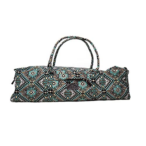 Mount Adams Yoga Mat Bag, 26"x8"x8", Fits Mats up to 74"x26"x6mm | Yoga Bag for Exercise Mat, Straps, and Blocks - Gym Duffle Bag for Sports, Workout, Training, and Fitness - color: Moroccan Mint