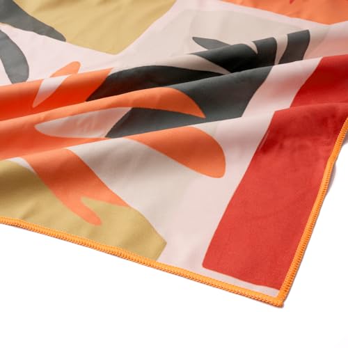 Eunzel 2 Pack Microfiber Beach Towel, Quick Dry Travel Towel Large Sand Free Towel for Beach, Camping, Swim Pool, Gym, Sports& Yoga 71"x32", Retro Tropics/Tropical Sunset - color: Retro Tropics& Tropical Sunset
