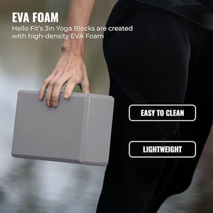 3in Foam Bulk Yoga Blocks, 10 Pack - color: Cool Gray