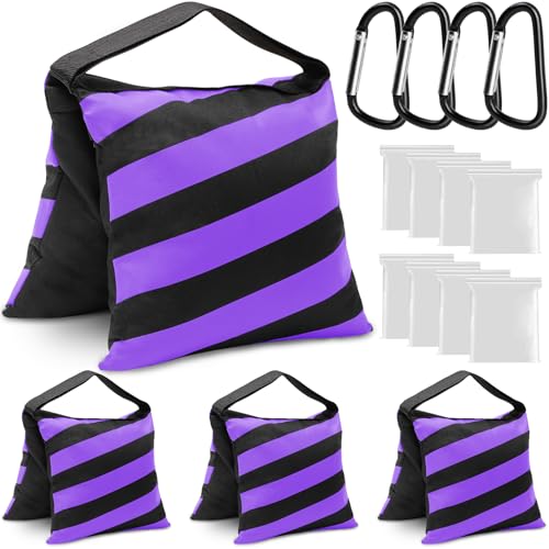 4 Packs Purple Sandbag Weight Bags for Light Photography Video Equipment - color: Purple