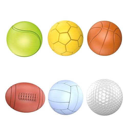 Baby Sensory Balls, Soft Rubber Balls for Toddlers 1-3, Montessori Sensory Bath Toys 6 to 12 Months, Kids Soccer Ball, Sport & Outdoors Baby Ball, 6 Rubber Soft Toys for Kids - style: Baby Sport Balls