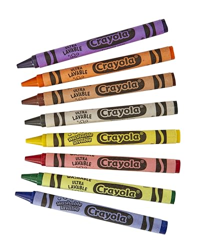 Crayola Washable Crayons, School Supplies, 24 Count - size: 24 Count (Pack of 1)