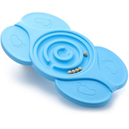 Vinsot Egg Shape Balance Board with Wooden Beads for Kids Child Interactive Toy Sensory Integration Training Coordination Focus Non Slip Wobble Board for Indoor Outdoor