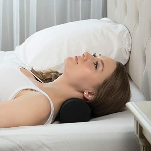 Core Foam Roll Pillow for Neck, Back, Knee & Leg Support 3.75" BK | Firm foam roll supports the neck, back, knees and ankles for comfortable positioning at home, travel or therapy. - size: 13.5x3.75 inch