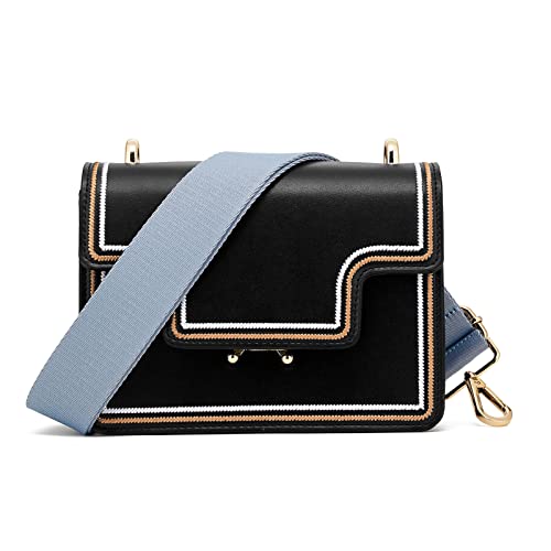 ZOOEASS Wide Shoulder Strap (Solid),Adjustable Replacement Belt Crossbody Canvas Bag Handbag - color: Cove Blue