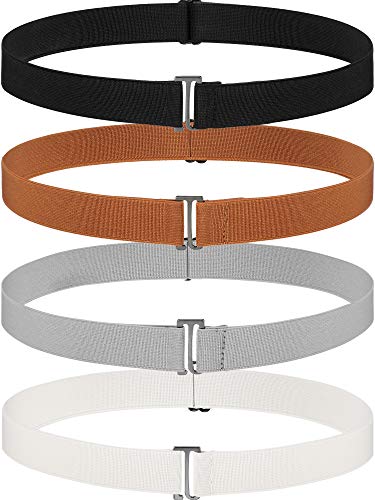 SATINIOR Invisible Stretch Belt Flat - color: Black White Grey Brown