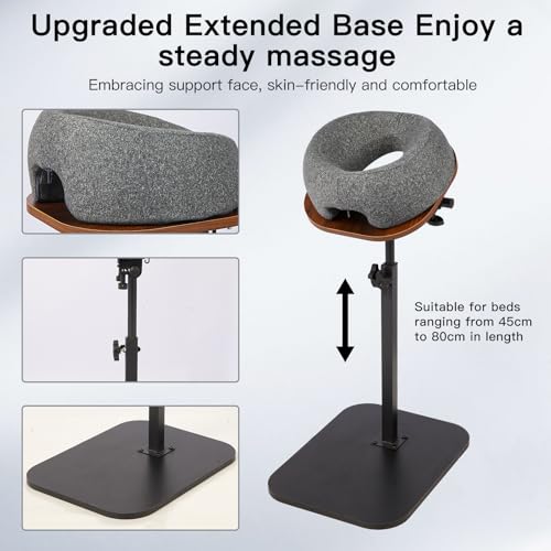 Massage Headrest for Bed Sofa Home Massage Stand with Memory Foam Face Pillow, Bedside Home Massage Bed, 17.7-31inch Height Adjustable Easy to Install Recovery After Eey Surgery