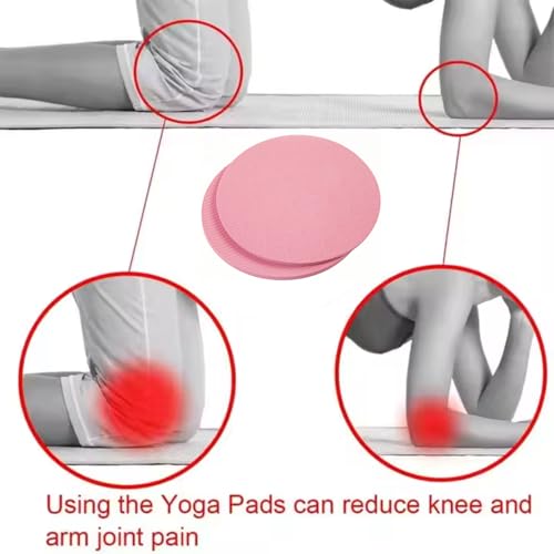 2-piece set yoga knee pads and exercise mats - super thick anti slip support for thick boards, gardening, push ups, knees, Pilates, and floor exercises - knees, elbows, wrists - color: pink