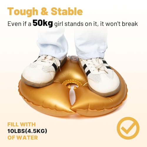 2 Pcs Golden Water Weight Bag, Water Bag Weights for Backdrop Stand | 5-Layer Thickened 50kg Pressure-Tested Openable Water Fillable Base for Balloon Weights, Perfect for Wedding Birthday Party