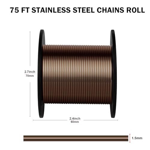 16 Gauge Aluminum Wire for Craft 75FT Brown Bendable Aluminum Wire Bulk | 1.5mm Flexible Aluminum Armature Crafting Wire Roll for Sculpting DIY Jewelry Making - color: Brown, size: 16 Gauge