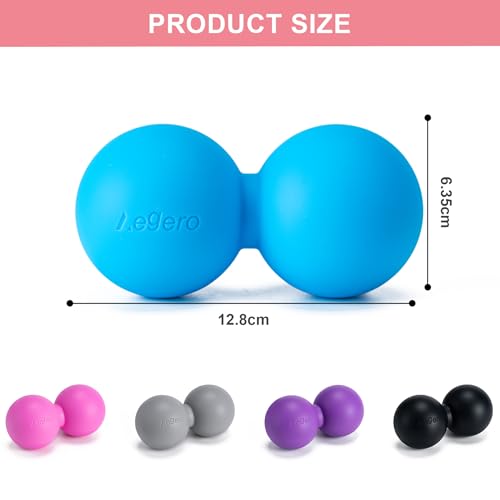 Aegero Peanut Massage Ball-Double Lacrosse Massage Ball (Blue Firm Ball)
