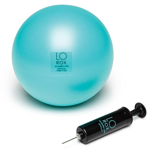 OPTP Lo Rox Body Sphere with Pump – Inflatable Pilates Ball, 8"