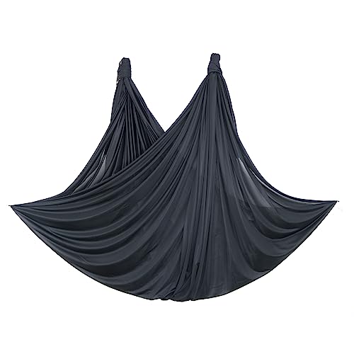 Deluxe Pilates & Yoga Flying Swing Aerial Hammock - Silk Fabric (5mx2.8m) - color: Black