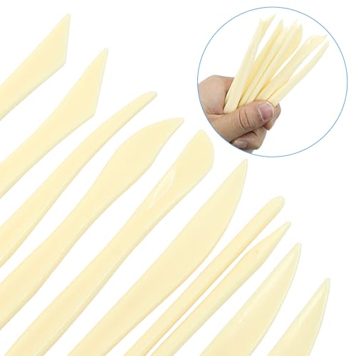 Moicstiy 10Pcs Double Ended Clay Sculpting Tools, Plastic | Clay Modeling Tools, For Carving, Smoothing, Shaping
