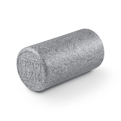 OPTP Silver AXIS Moderately Firm Foam Roller – Round, Silver, 12" x 6" | Moderate density for sports medicine, physical therapy, Pilates, yoga, trigger point myofascial release, Heat-molded EPP foam - size: 12" x 6" Round