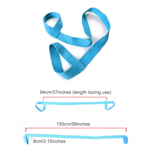 AKOAK Adjustable Yoga Mat Strap, Multi-purpose Strap, Durable Yoga Mat Carrying Strap (Excluding Yoga Mat), Pack of 1 - color: Sky Blue
