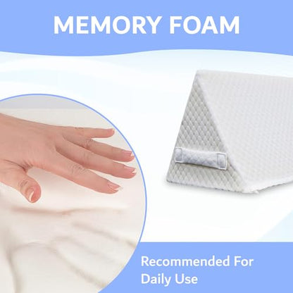 Triangle Foot Pillow - Optimal Restful Sleep Blanket Elevation Wedge Pillow, Comfortable Sleep Leg Pillow, Ankle Support Pillow, Recommended for Back/Knee/Hip Pain - color: White Triangle
