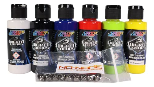 NO-NAME Brand Createx 2oz Opaque Primary Paint Set with UMO's