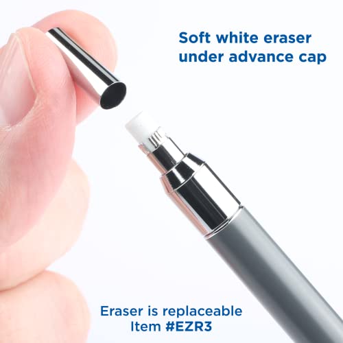 ALVIN DM05 Draft/Matic® Mechanical Pencil, 0.5mm, Stainless Steel Drawing and Design Tool for Students and Professionals, Great for Drafting, Architecture, Engineering, and Art - color: Black