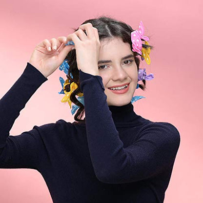 Aimin Heatless Curlers, Soft Hair Curlers To Sleep In, Overnight Heatless Curls For Long Hair, No Heat Foam Curlers, Satin Sponge Rollers For Hair (40 pcs, light colour) … - color: light colour-40