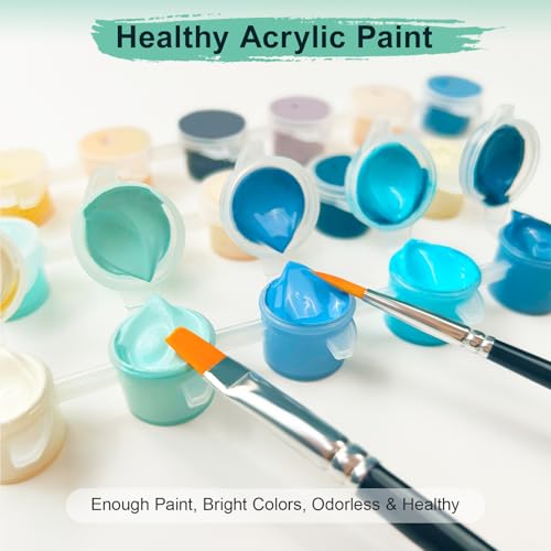 Bougimal 6 Pack Paint by Numbers Kit for Beginners, 11" W x 14" L Cocktail 4 DIY Acrylic Paint Set on Canvas Without Frame in Box, Kids Paint by Numbers Kits for Home Decor & Birthday Gift - color: Cocktail 4, size: 11" W x 14"L