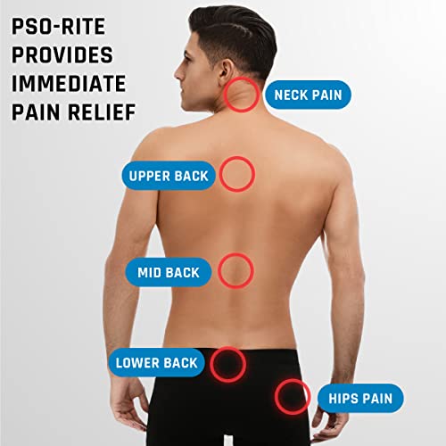 PSO-RITE Psoas Muscle Release Tool – Made in USA, Patented Deep Tissue Massage Device for Your Back, Hip Flexor & Trigger Point Relief - Sunset Red - color: Sunset Red
