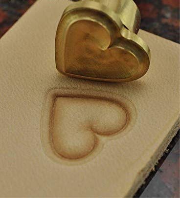 DandS ltd Leather Stamp Tool, Heart, Professional Steel Craft Tool for Leatherworking, Embossing, Carving & Stamping Leather Projects, Belts, Wallets & DIY Projects Compatible with Mallet #162 - color: Heart 0.59" x 0.59"