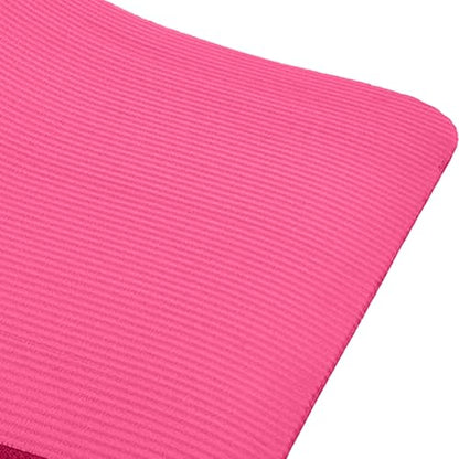 BalanceFrom 1-inch Thick 71x24 Inches Extra Thick Exercise Yoga Mat - color: Pink
