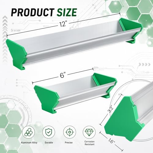 ZOOFOX 2 Pack Emulsion Scoop Coater for Screen Printing, 6" 12" Dual Edge Aluminum Silk Screen Scoop Coater for Silk Screen Printing Coating Tool, Screen Printing Supplies