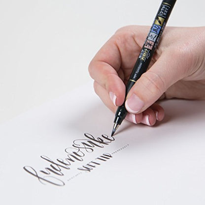 Tombow 82039 Fudenosuke Brush Pen, Soft Tip 5-Pack, Black - style: Soft Tip