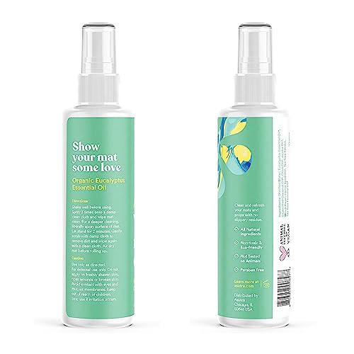ASUTRA Yoga Mat Cleaner Spray (Uplifting Eucalyptus), 4 fl oz