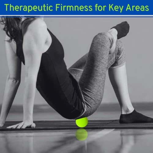 Lacrosse Massage Ball for Myofascial Release - Trigger Point Therapy, Muscle Knots - Yoga Therapy Balls for Deep Tissue - Foot Massage Ball for Plantar Fasciitis - 2 Firm Balls with 2.5" Each
