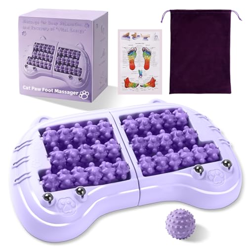 Foot Massager for Plantar Fasciitis Relief, Foot Roller with Massage Ball,Neuropathy Pain Relief Foot Massage,Gift for Adult (Includes Reflexology Chart)